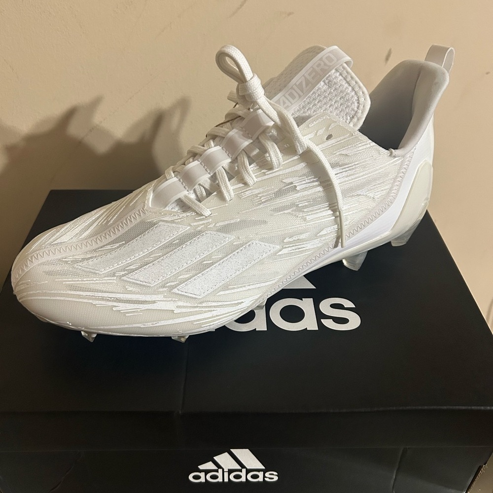 Adidas Adizero White Cleats